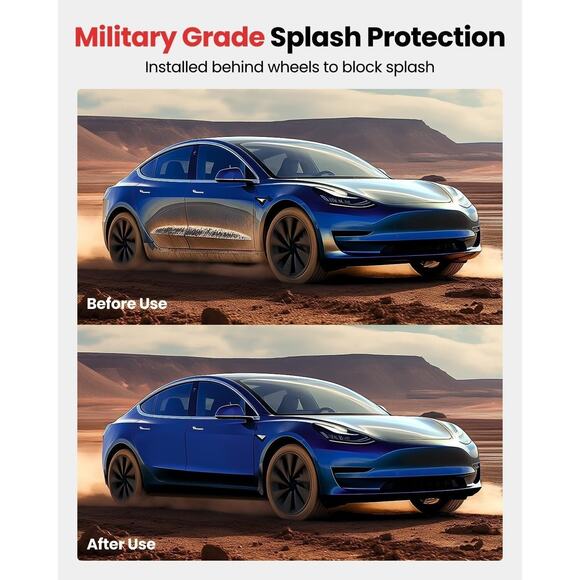 2025 Upgrade Mud Flaps Tesla Model 3 Highland Accessories No Drilling - Picture 10 of 13